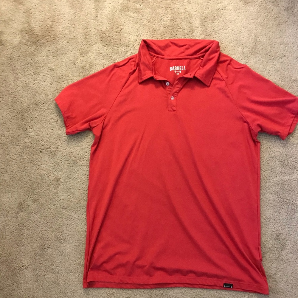 Barbell Apparel Havok Polo- Crimson/Red- Medium